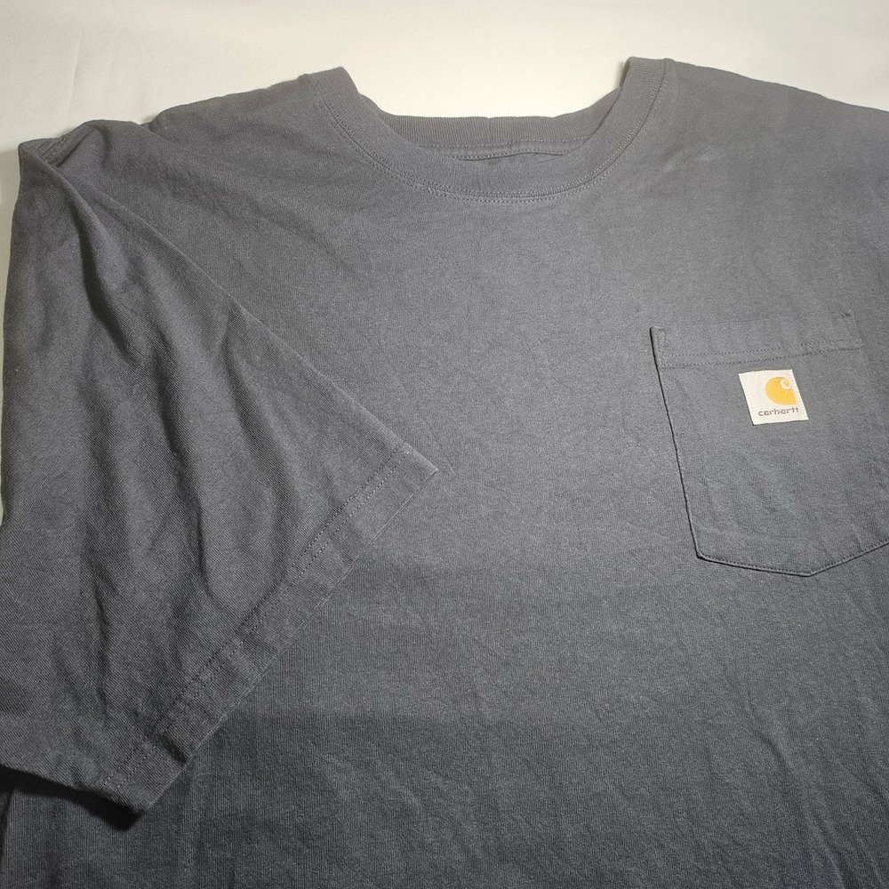 Carhartt Mens K87 Loose Fit Pocket T-Shirt XL Charcoal Gray Cotton Work Tee